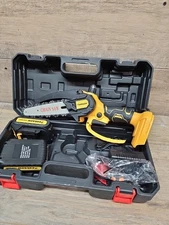 Cordless Mini Chainsaw 6 Inch, Auto Oiler &Tool-Box, One-Hand Handheld... 