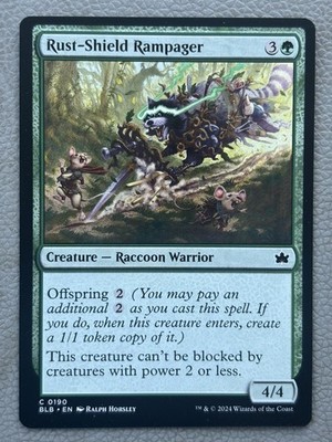 Rust-Shield Rampager 190 Common Bloomburrow Magic: The Gathering Lightly Played