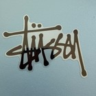 Clear Backed Stussy OG Logo Skateboard Sticker