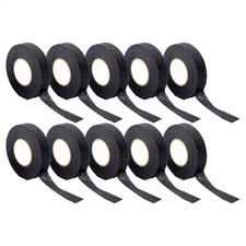 0.75 In. X 49 Ft. Electrical Tape Fabric Adhesive High Temp Felt Cloth Black 10-