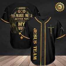 Jesus Team 3D Baseball Jersey Shirt Halloween Gift Best Price Christmas Gift