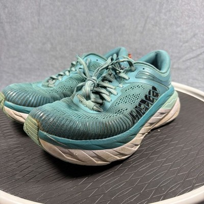 Hoka Bondi 7 Womens 7 Wide Teal Running Shoes Cushioned Max Comfort Gym ISSUE