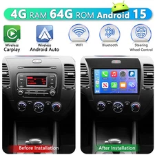 For Kia Forte 2013-2018 9" Android 15 Carplay Car Stereo Radio GPS Nav BT 4+64GB