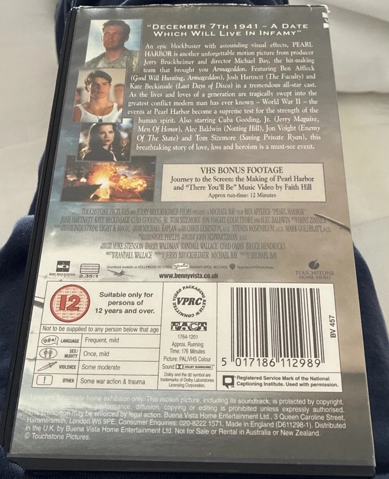 Pearl Harbor (VHS/SUR, 2001) Retro video tape - Image 3 of 4