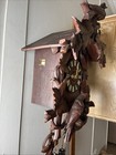 ABSOLUTELY BEAUTIFUL 20” WORKING ANTIQUE GERMAN BLACK FOREST BIRDS CUCKOO CLOCK — photo 10