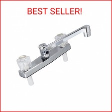 EZ-FLO Non-Metallic Kitchen Sink Faucet with 2 Handles, Chrome, 10122