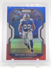 MICHAEL STRAHAN 2020 PANINI PRIZM RED WHITE BLUE #166 NY GIANTS FOOTBALL Q5454
