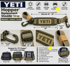 YETI Hopper Replacement Shoulder Strap Adjustable Padded Durable Olive/Tan