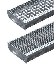 Gitterroststufe Metall Treppenstufen mw30x30mm 30x10 R11 feuerverzinkt 