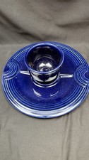 Fiesta Cobalt Blue 12" Chip Dip Hostess Platter Serving Tray Unused USA, DipBowl