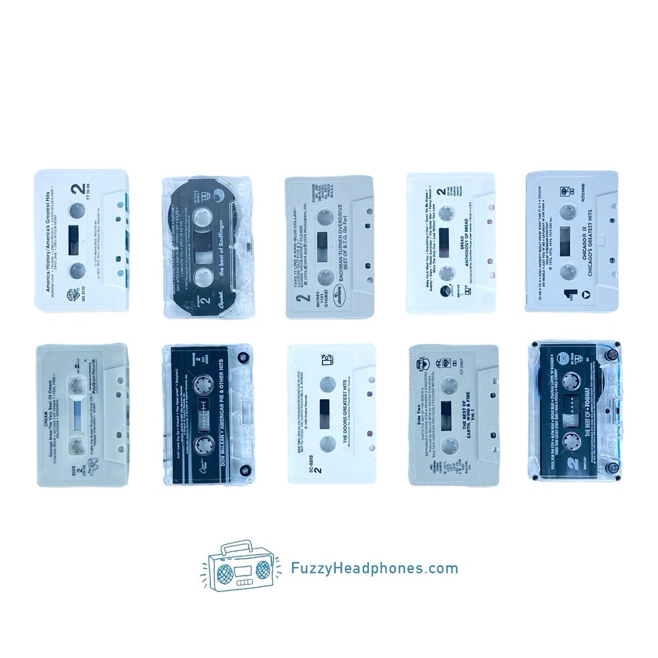 20 Classic Rock GREATEST HITS Cassette Tapes: Cream Chicago Kansas Nugent TESTED - Image 4 of 4