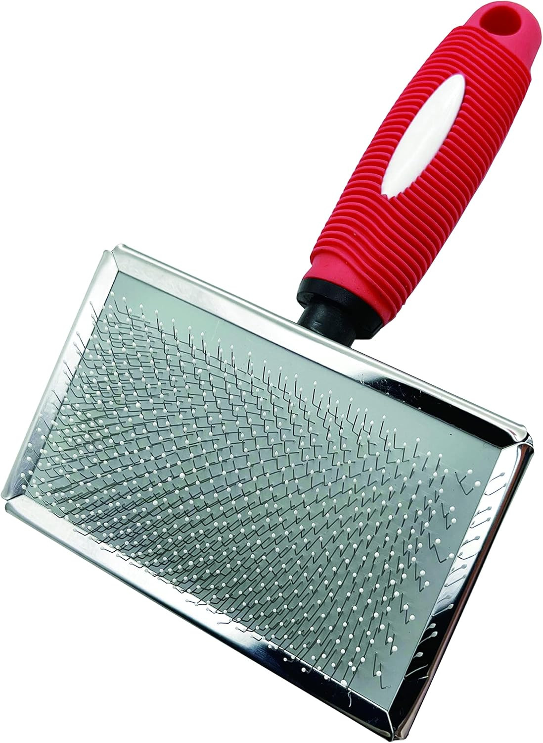 Brosse douce pour chiens et chats à peau sensible en acier inoxydable et résine