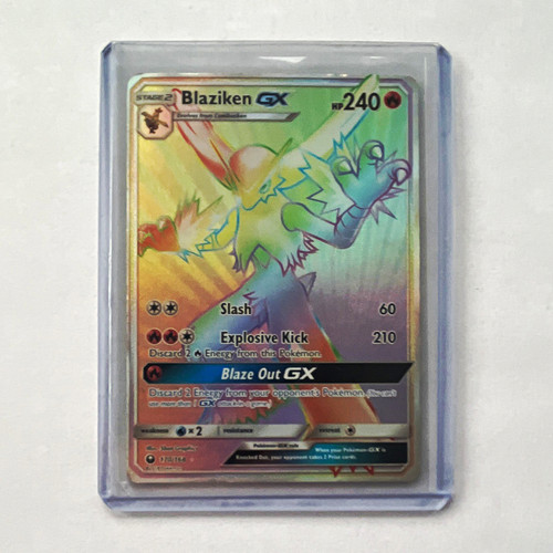 Pokemon Blaziken GX Secret Rare Full Art Holo 170/168 Celestial Storm ENG 2018