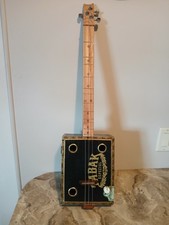 3 string acoustic electric cigar box guitar