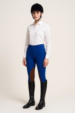 Ralph Lauren Women Size 4 Blue Jodhpurs Equestrian Riding Pants Suede Trim Polo