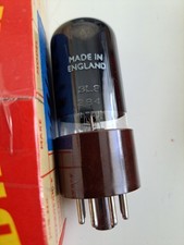 Brimar 6SN7GT brown base black glass tube NOS