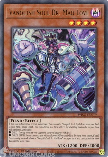 WISU-EN019 Vanquish Soul Dr. Mad Love : Ultra Rare 1st Edition Mint YuGiOh Card