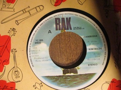 1981 KIM WILDE Cambodia +Watching For Shapes Holland 7'' RAK 1C 008-64632 VG+