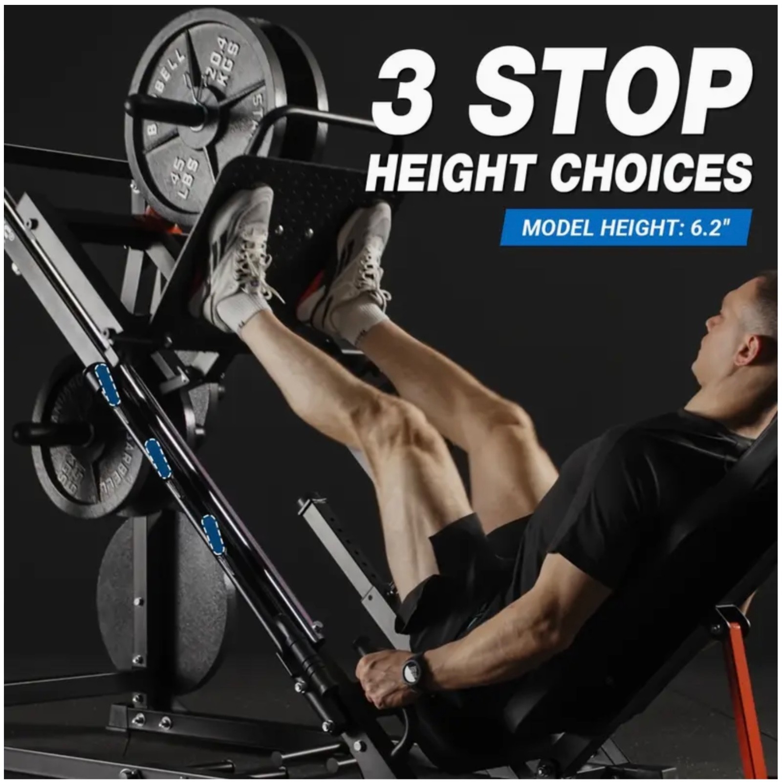 Adjustable Leg Press Machine Plate Loaded Home Gym Leg Training Squat Hack Sled