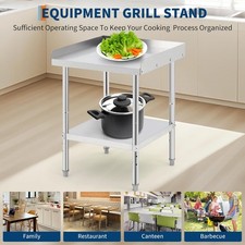 Stainless Steel 12" x 24" Commercial Kitchen Work Prep Table with Adjustable Leg