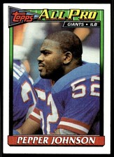1991 Topps Pepper Johnson New York Giants #22