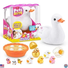 Pets Alive Mama & Baby Surprise Electronic Pet Toy, Mama Duck with Baby Duckling