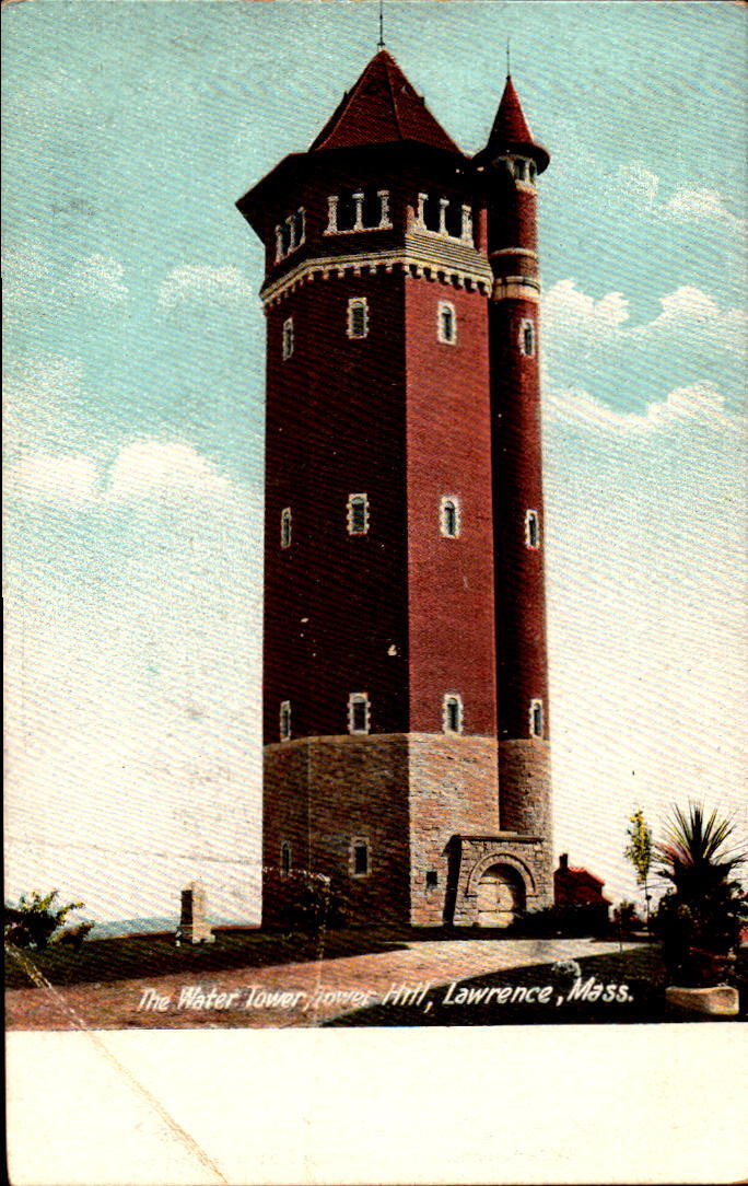 Postcard The Water Tower Hill Lawrence Massachusetts eBay