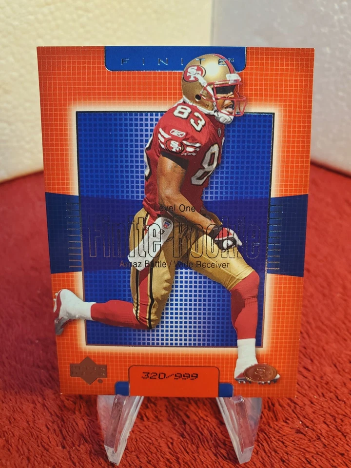 2003 Upper Deck FINITE ROOKIE Arnaz Battle #/999 San Francisco 49ers - Image 2 of 4