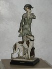 1992 Florence Giuseppe Armani Italy ~Lady with Dog~  15.5" Sculpture 241/5000 — photo 2
