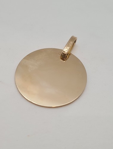 Pendentif médaille en Or jaune 18 carats Poids: 2.60g - Picture 2 of 2