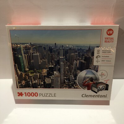 New CLEMENTONI Jigsaw Puzzle 1000 Pieces High Quality ''New York Virtual Reality