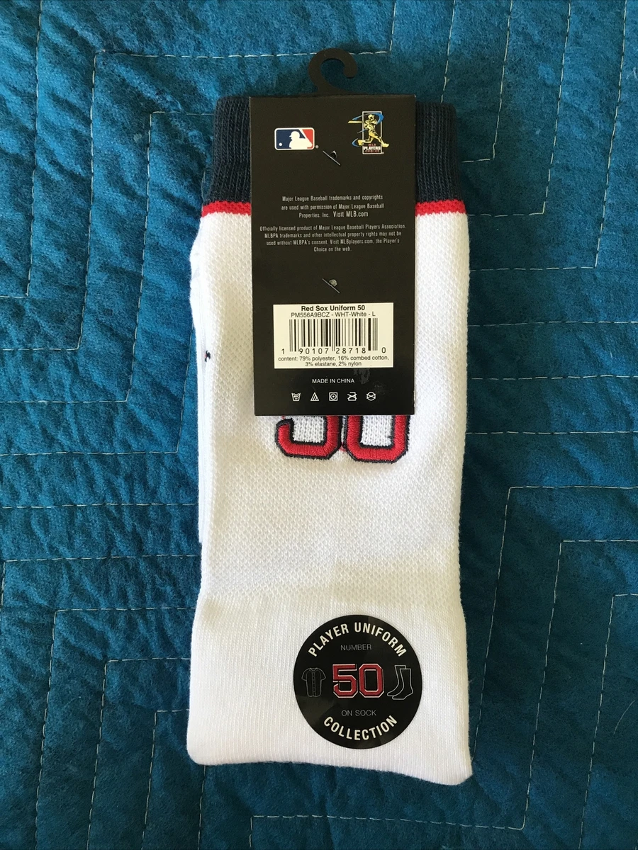 BOSTON RED SOX MOOKIE BETTS CREW SOCKS UNIFORM NUMBER 50 Size Large 6-12  New NWT