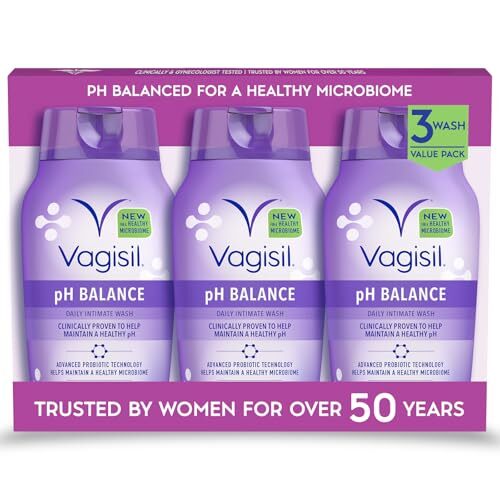 3-Pack Vagisil pH Balanced Daily Intimate Feminine Wash, Hypoallergenic, 12 