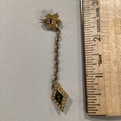USA Tie Clip w Eagle Symbol On Chain
