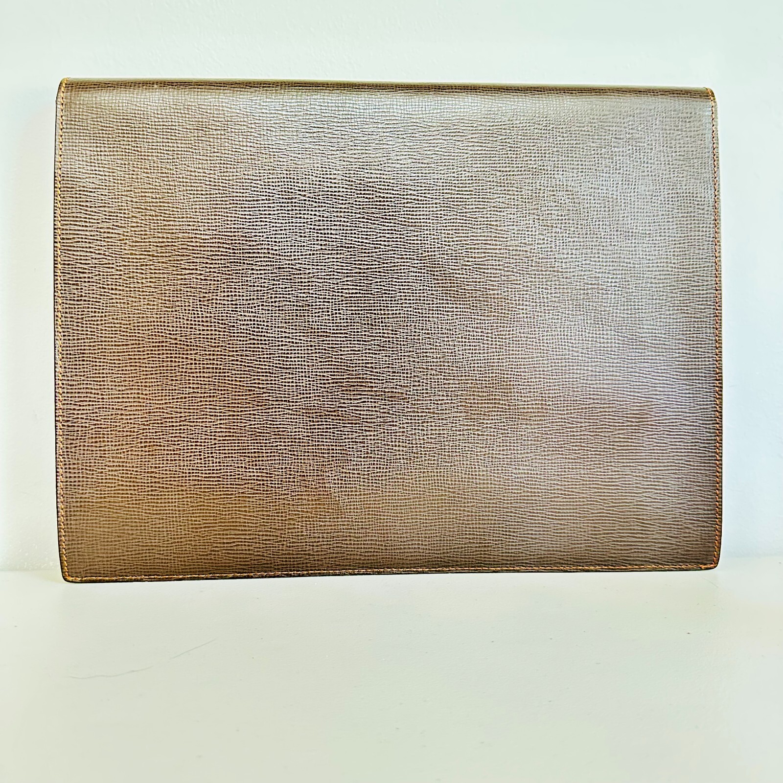 AUTHENTIC LOEWE BROWN LEATHER DOCUMENT CASE CLUTC… - image 4