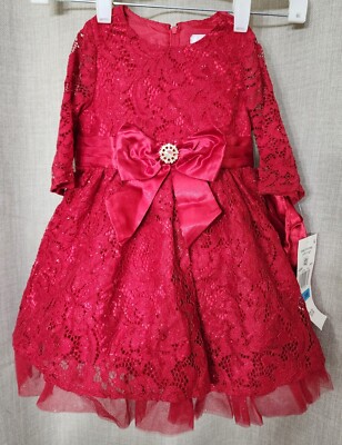 Lace Dress Rare Editions Dress Baby Rare Editions Baby Girl Red