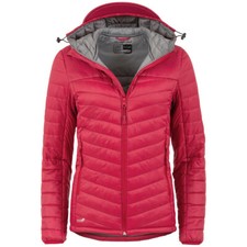 Highlander Womens Lewis Insulated Jacket Hooded Lightweight Compact Maroon