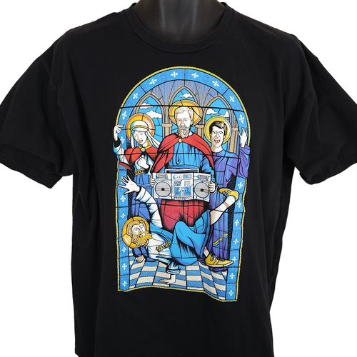 Breakdancing Jesus Christ T Shirt Mens Size XL Threadless Stained Glass Saints - Picture 2 of 7