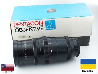 Vintage black PENTACON 4/200mm M42 mount nice telephoto portrait lens