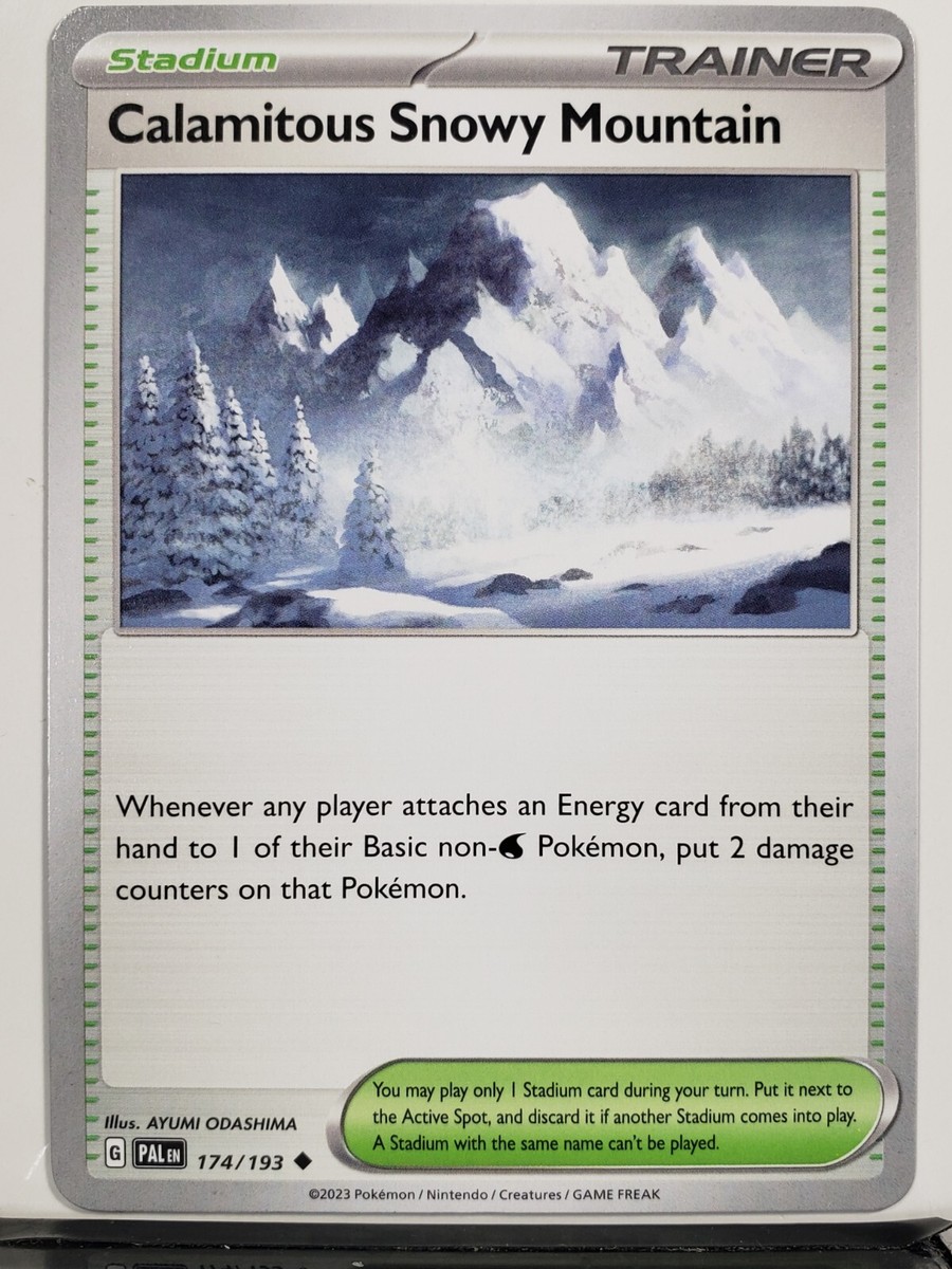 Calamitous Snowy Mountain 174/193 NM / M - Paldea Evolved Pokemon