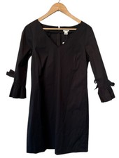J Crew Factory black v neck tie sleeve dress size 2 NWT