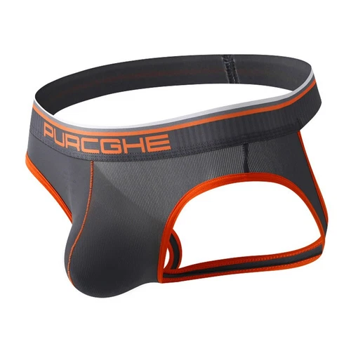 Men's Sexy Low Waist Jock Strap Underwear Thong Briefs Ice Silk Underpants-Open❤ - Picture 7 of 21
