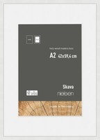 Nielsen Holz-Bilderrahmen Skava Weiß 42X59,4 Cm Mit Passepartout 29,7X42 Cm