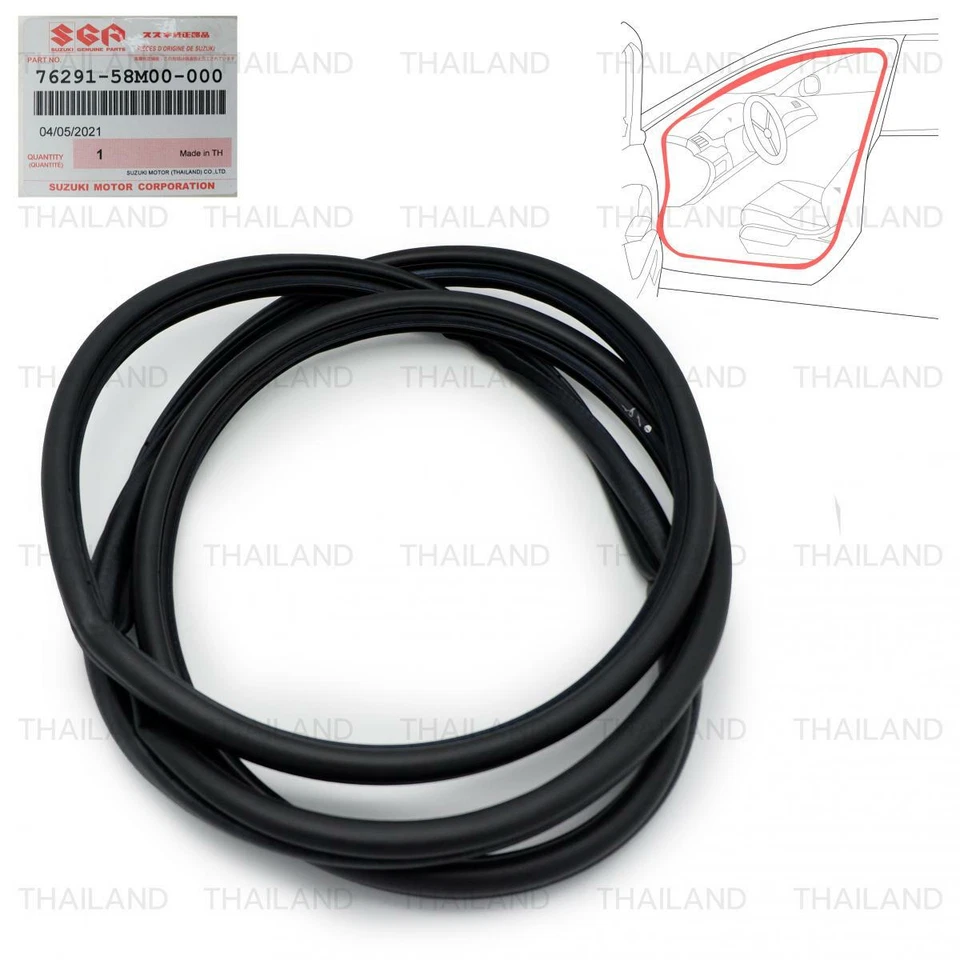 Front Lh/Rh Opening Door Rubber Weatherstrip Seal For Suzuki Swift 2012 2017 - Image 4 of 4