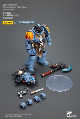 1/18 JOYTOY x Warhammer 40k Space Marines Space Wolves Claw Pack Brother Olaf