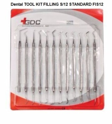DENTAL INSTRUMENT TOOL KIT FILLING S/12 STANDARD FIS12 Set of 12 Kit FIS12 Goods