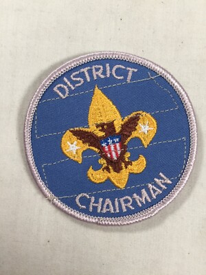 District Chairman removable patch gauze plastic back BSA Position Patch