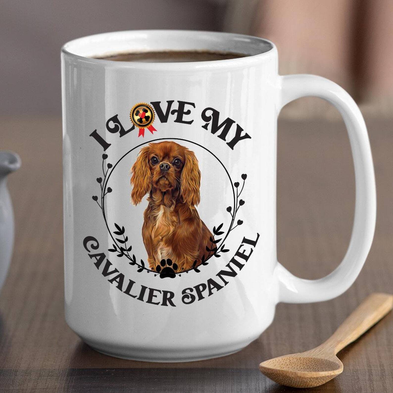 Coffee Mug Cavalier Spaniel Dog Mug For Grandma Gift Mother's Day Mug Custom Gra