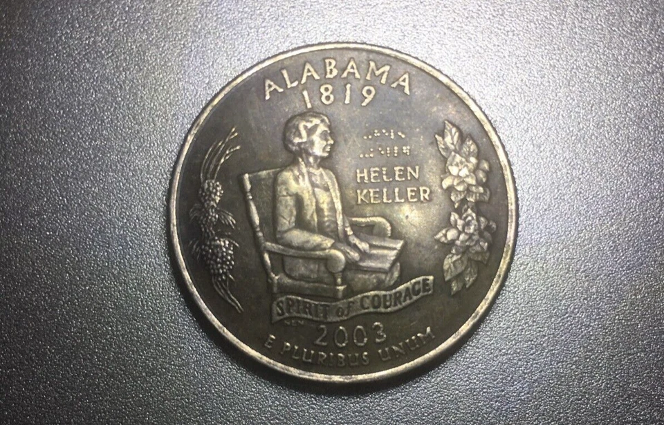 2003-D Alabama Helen Keller error quarter-Sintered - Image 3 of 4