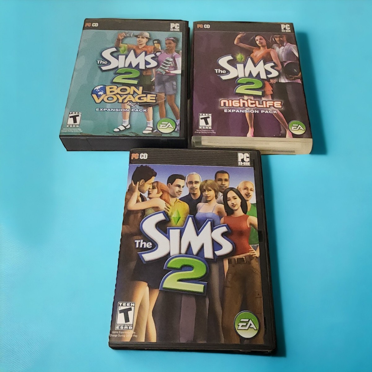 The Sims 2: Base Game with Expansion Lot Bundle 4 games PC CD